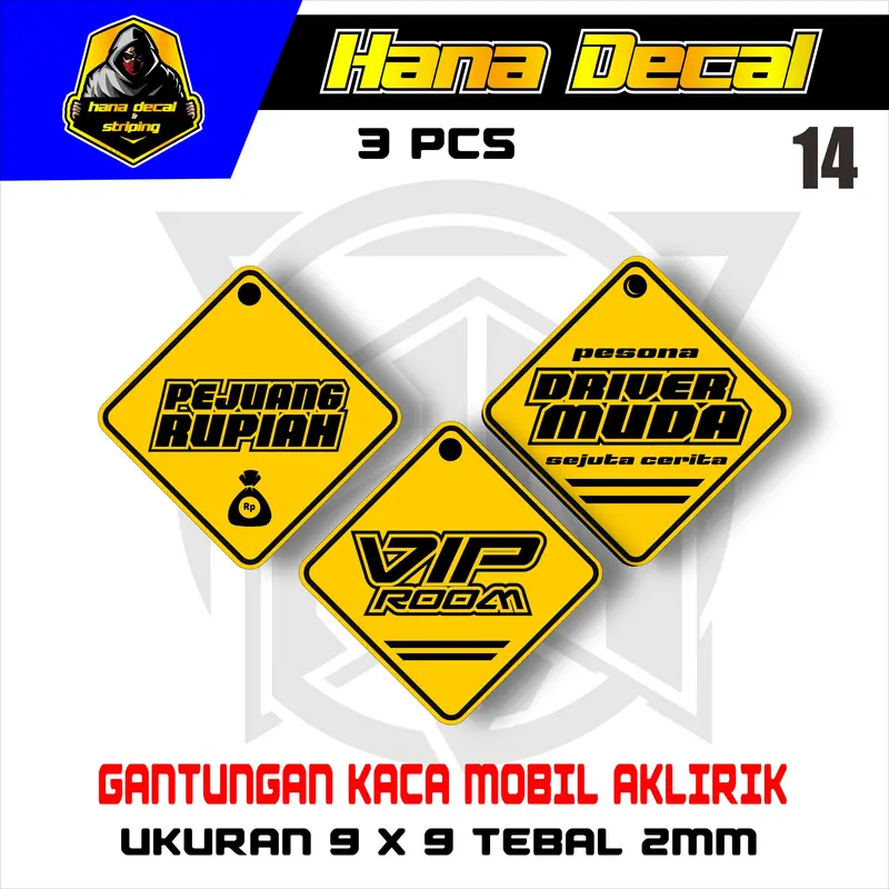 GANTUNGAN VARIASI KACA MOBIL AKRILIK GANTUNGAN KACA MOBIL TRUK BEBAS CUSTOM 3