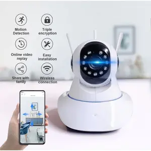 [BACA DESKRIPSI] CCTV IP Kamera 3 Antena V380 PRO Wireless IP Camera HD 1080P 2 MP Q5S Berkualitas