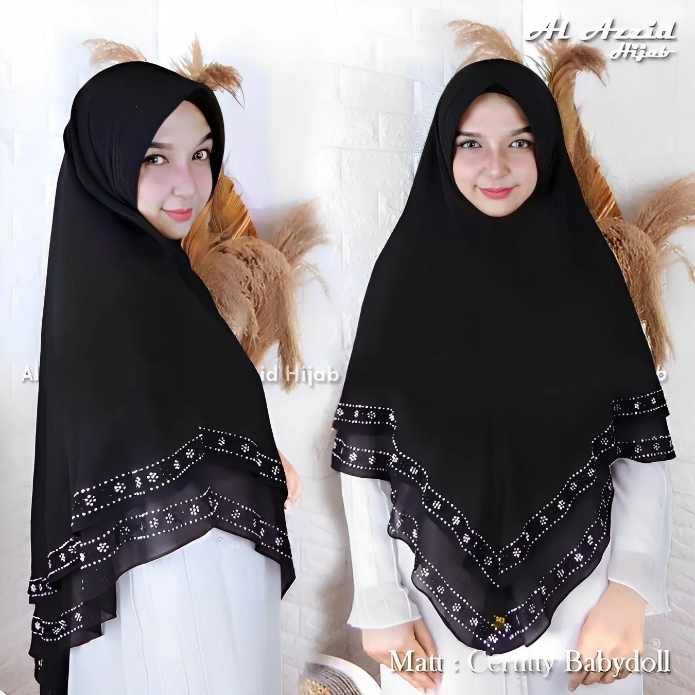 HIJAB 2 LAYER PREMIUM 2 SISI PAYET MUTIARA JUMBO ANZANI / DOUBLE LAYER KHIMAR HIJAB MOTIF PAYET MUTE / JILBAB Kerudung Syari CERUTY