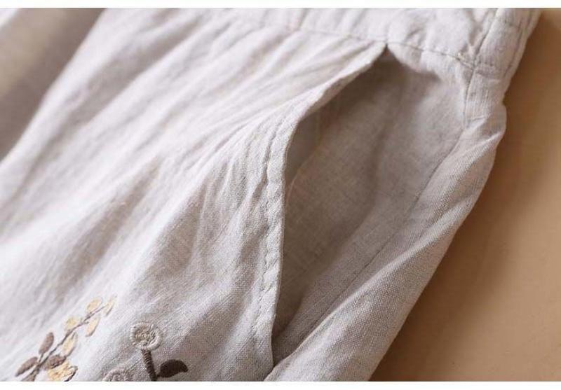 Product Introduction of Váy Thêu, Chất Liệu Cotton Và Vải Lanh, Kiểu Xếp Ly Váy xòe Cạp Cao Co Giãn Nửa Mỏng Và Dáng Rộng Rãi, Váy Chữ A Thường Ngày Nghệ Thuật, Phong Cách 2024 10