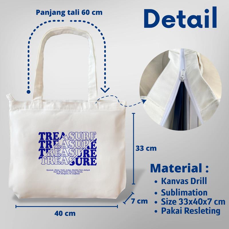 Tote Bag Kanvas Aesthetic Kekinian Totebag Kanvas Landscape Muat Laptop Penutup Resleting 2