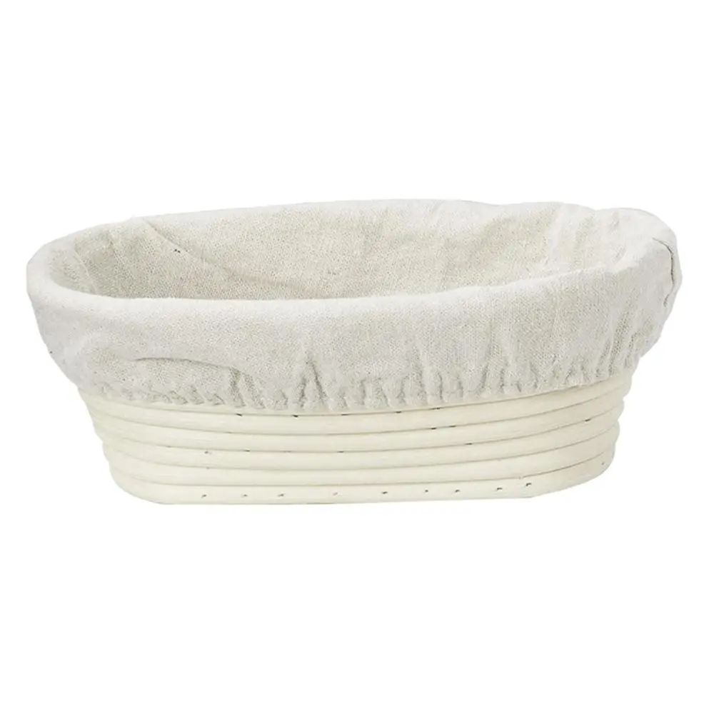 Premium Oval Banneton Basket with Liner - Perfect Sourdough Proofing Basket for Making Beautiful Bread