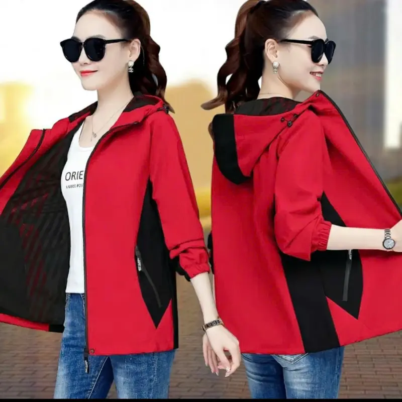 Áo pha nữ 7 màu 2 lớp lót lưới tráng bạc, áo khoác gió nữ thể thao size 45-70kg Women Jacket Top Voi 0