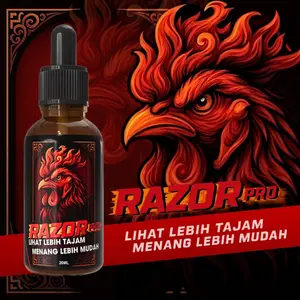 RAZOR PRO - OBAT MATA AYAM MERAH, BERAIR, TERKENA JALU, SNOT SIWER, MATA AYAM KEMBALI SEHAT DAN TAJAM