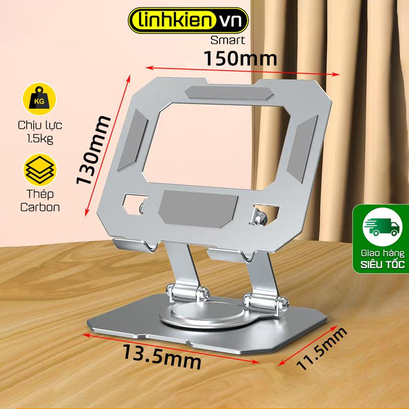 Giá Đỡ Máy Tính Bảng Điện Thoại Tablet Chân Xoay 360 Độ Điều Chỉnh Chiều Cao, Góc Nghiêng Tiện Lợi