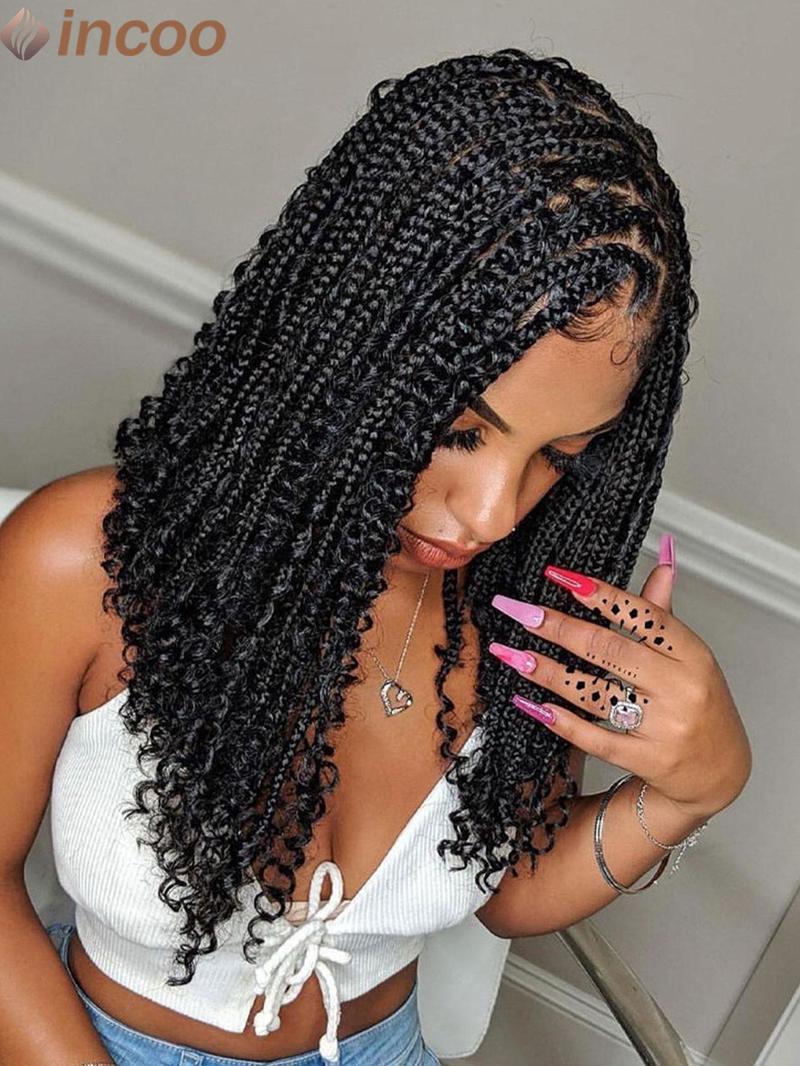 Product Introduction of 14 Inch Box Braided Wig, Full Lace Front Wig, Short Bob Braided Wigs for Women 3
