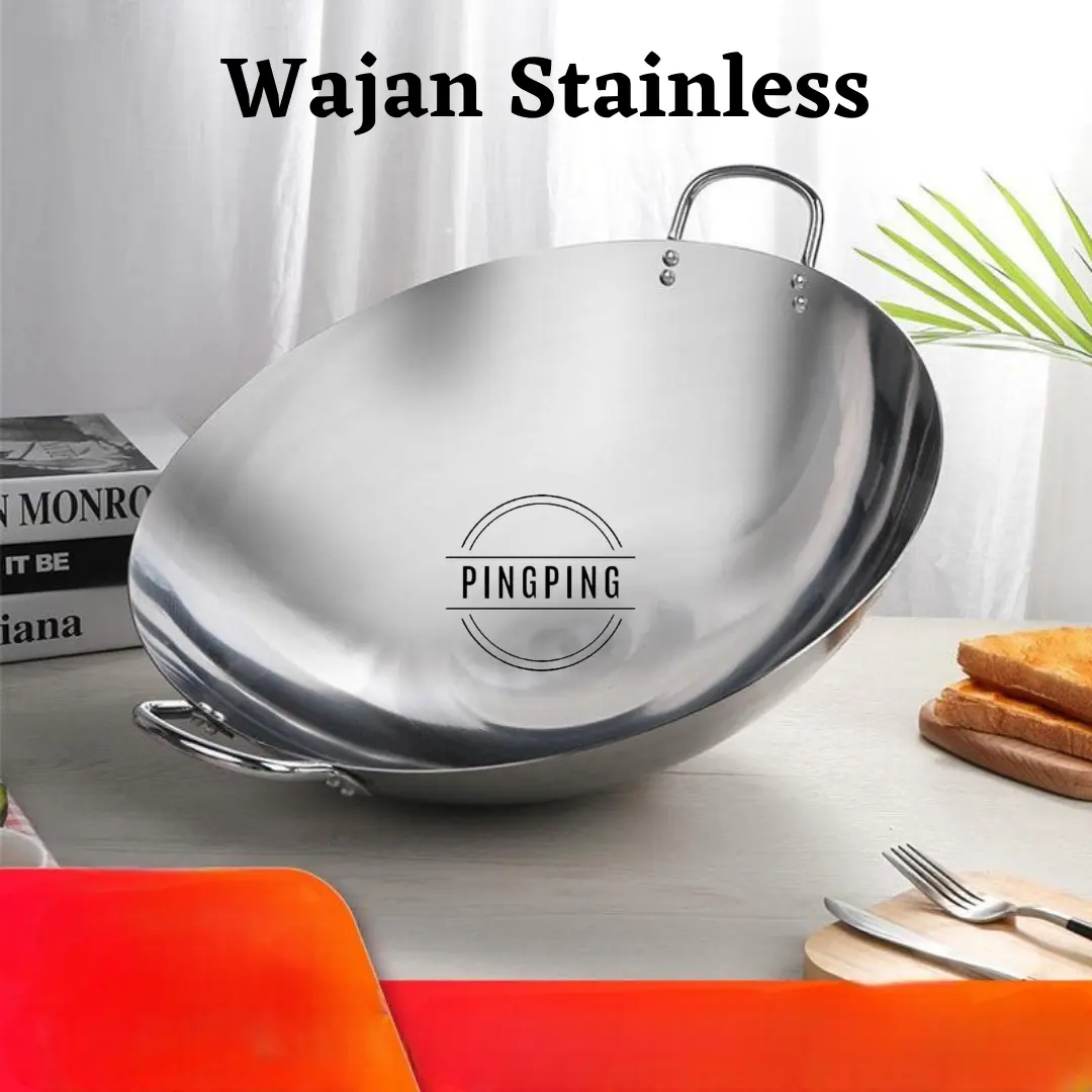 [FLASH DEAL] [BISA COD] PINGPING - Wajan Full Stainless Steel Anti Lengket Kitchenware