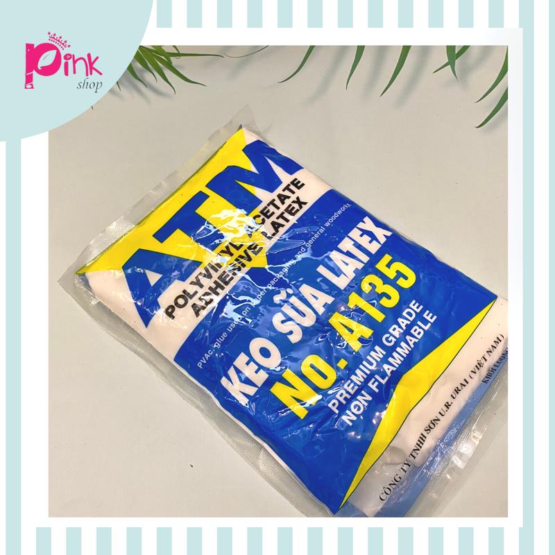  1kg Keo Sữa Latex ATM 135 Dán Gỗ Ván Giấy Simili Giấy Dán Tường Làm Hoa Handmade DIY - PK2032 