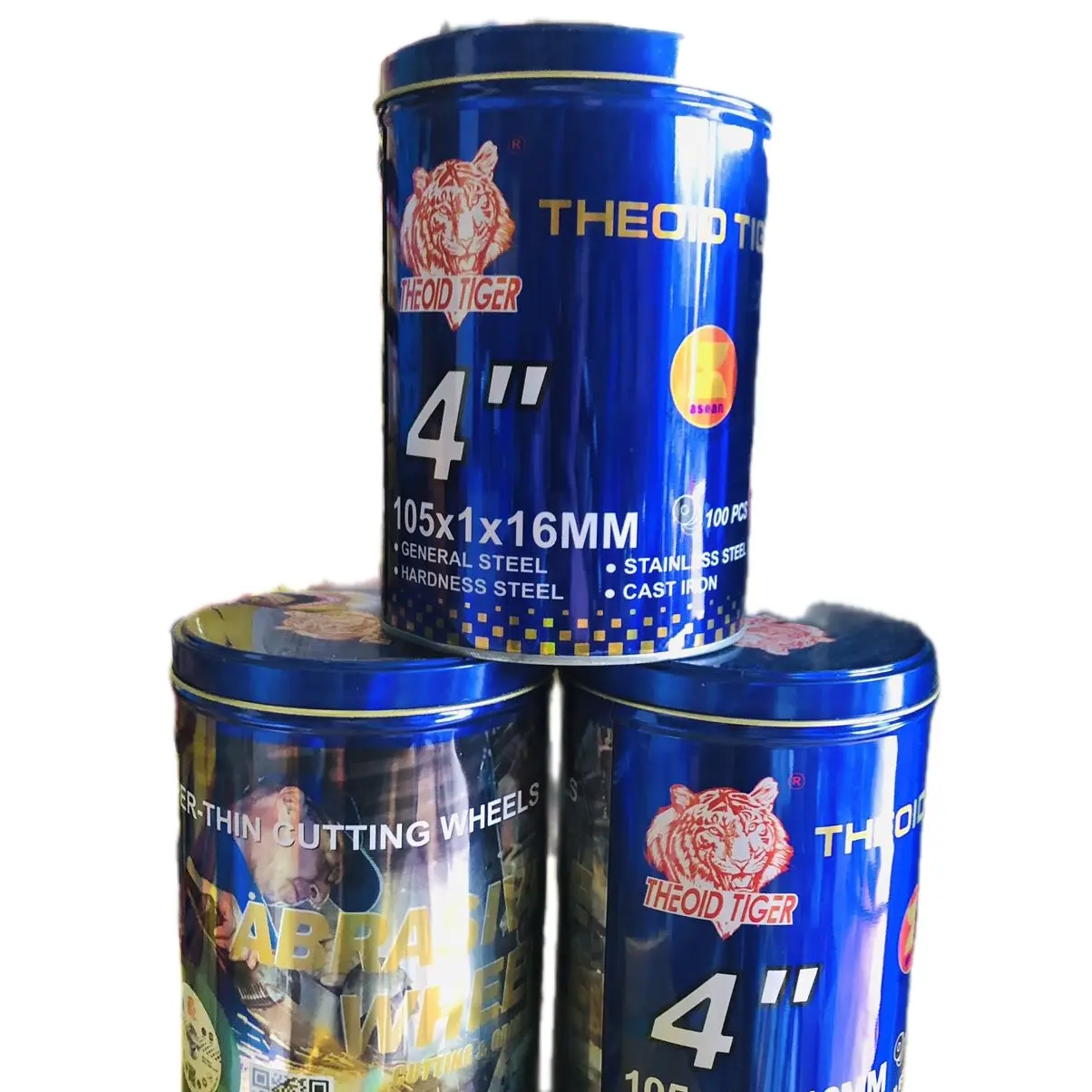 (hộp 100 viên) Đá cắt sắt cắt inox TIGER phi 100mm-125mm cắt ngọt ít hao đá