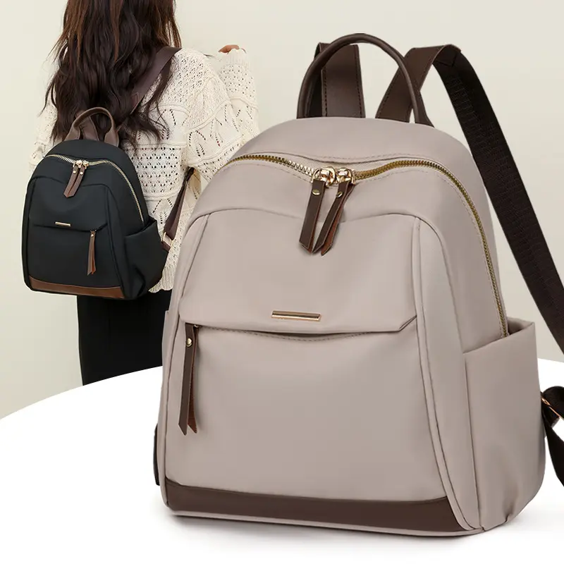2025 New Women's Backpack Large Capacity Lightweight Casual Travel Nylon Simple Commuter Student School Bag