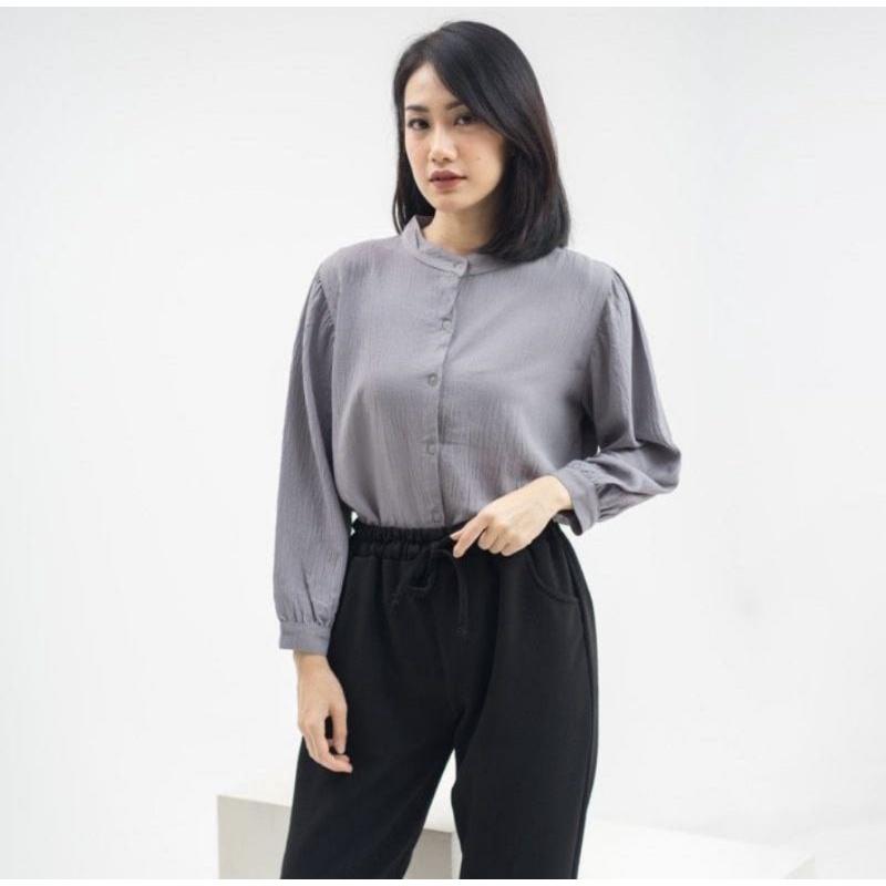 [BISA COD] BLOUSE CRINCLE PREMIUM TERMURAH/KEMEJA WANITA FORMAL/BLOUSE WANITA 4