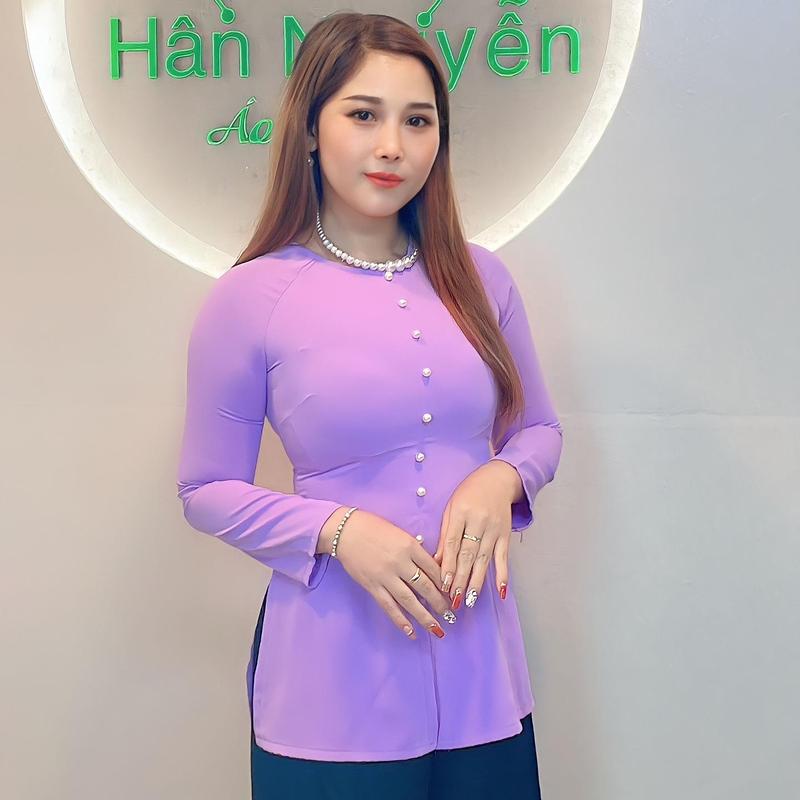 Product Introduction of Xưởng May Hân Nguyễn - B.A25 - Bộ Áo Bà Ba Lụa Trơn Tầm Ý Dây Kéo Cổ Tròn Tay Dài Nữ Top Women Shirt Sơ Mi 12
