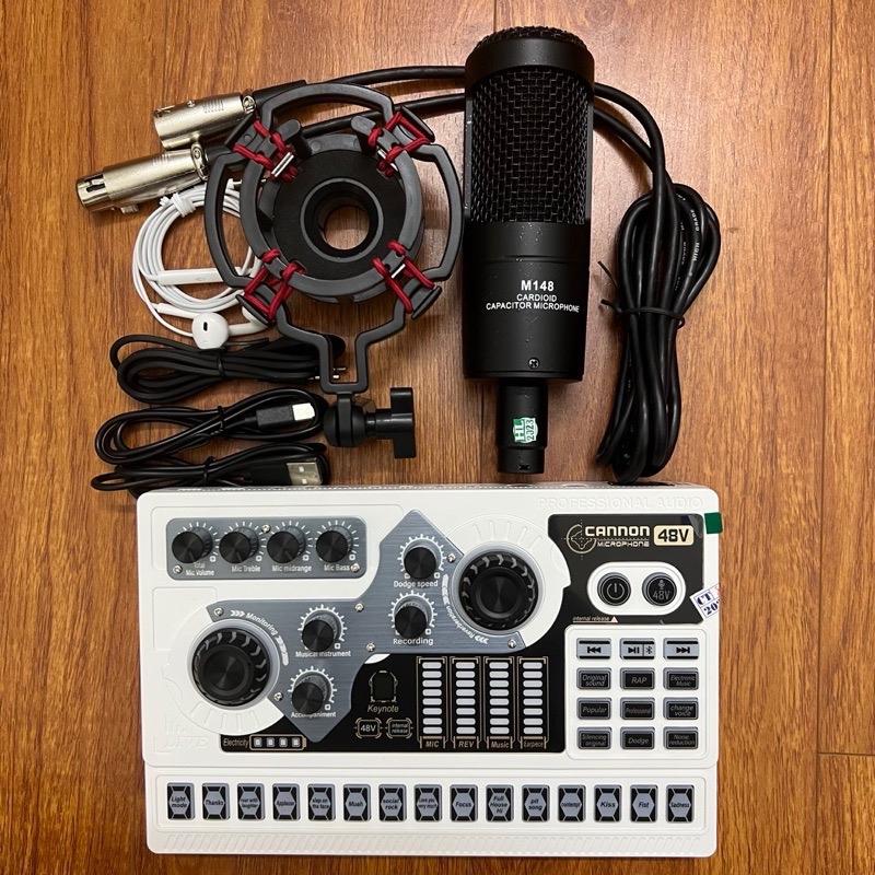 Combo thu âm livestream thế hệ mới mic 48V Cardio M148 + Sound card X5 chạy nguôn 48v tặng kèm tai nghe nhét bh 1 năm