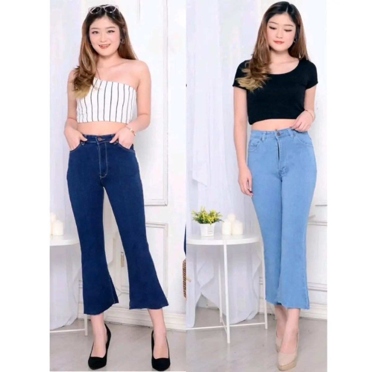 Celana Jeans wanita Cutbray 7/9 unfinish terbaru