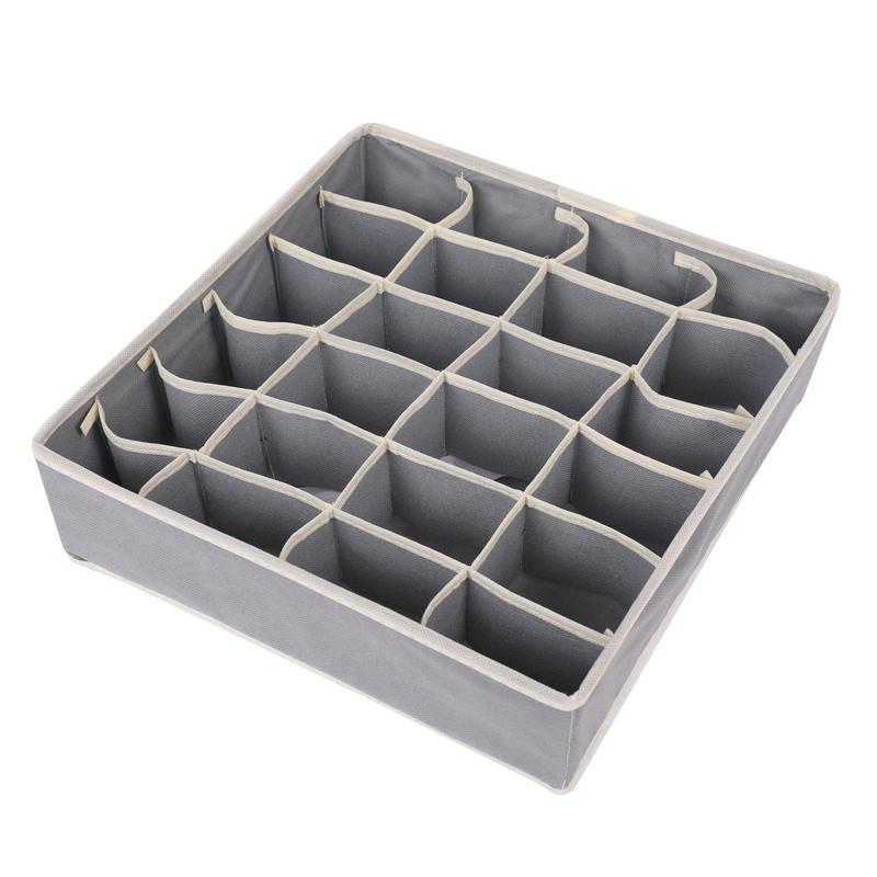 Multi-grid Underwear & Socks Storage Box, 1 Count Folding Clothes Storage Box, Household Home Storage Organizer, Home Organizer Supplies, Summer Gift 1