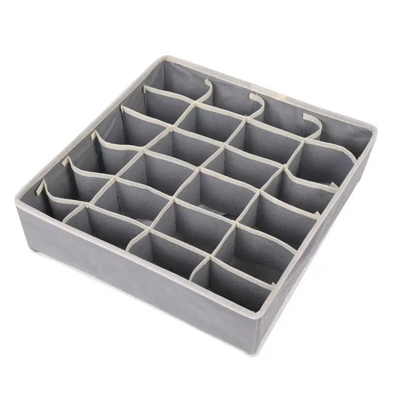Multi-grid Underwear & Socks Storage Box, 1 Count Folding Clothes Storage Box, Household Home Storage Organizer, Home Organizer Supplies, Summer Gift 0