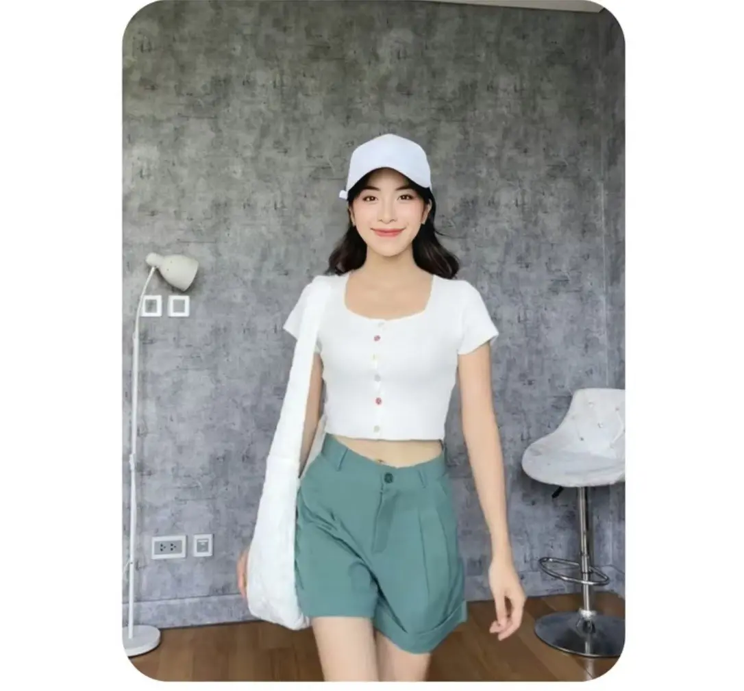 Quần Short Gập Gấu Cá Tính ms1017 Nữ Pants Nữ Women Màu Đen | BigBuy360 - bigbuy360.vn Quần Short Gập Gấu Cá Tính ms1017 Nữ Pants Nữ Women Màu Đen | BigBuy360 - bigbuy360.vn