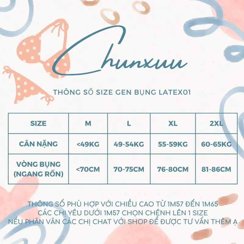 Đai Latex Chunxuu mỏng nhẹ chống lộ, chất liệu đúc su thoáng mát, có thanh chống cuộn, thoải mái khi sử dụng - LATEX01 1