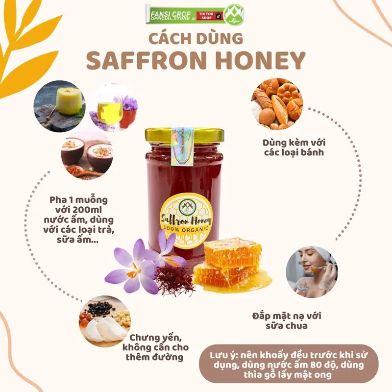 Saffron ngâm mật ong Fansi nguyên chất chính hãng thượng hạng, lọ 100ml 3