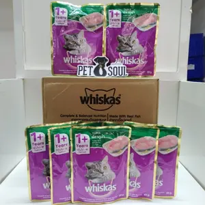 Whiskas Tuna Pouch 80gr Kemasan Box isi 24bj / Whiskas Saset / Whiskas Pouch / Whiskas Tuna 80gr