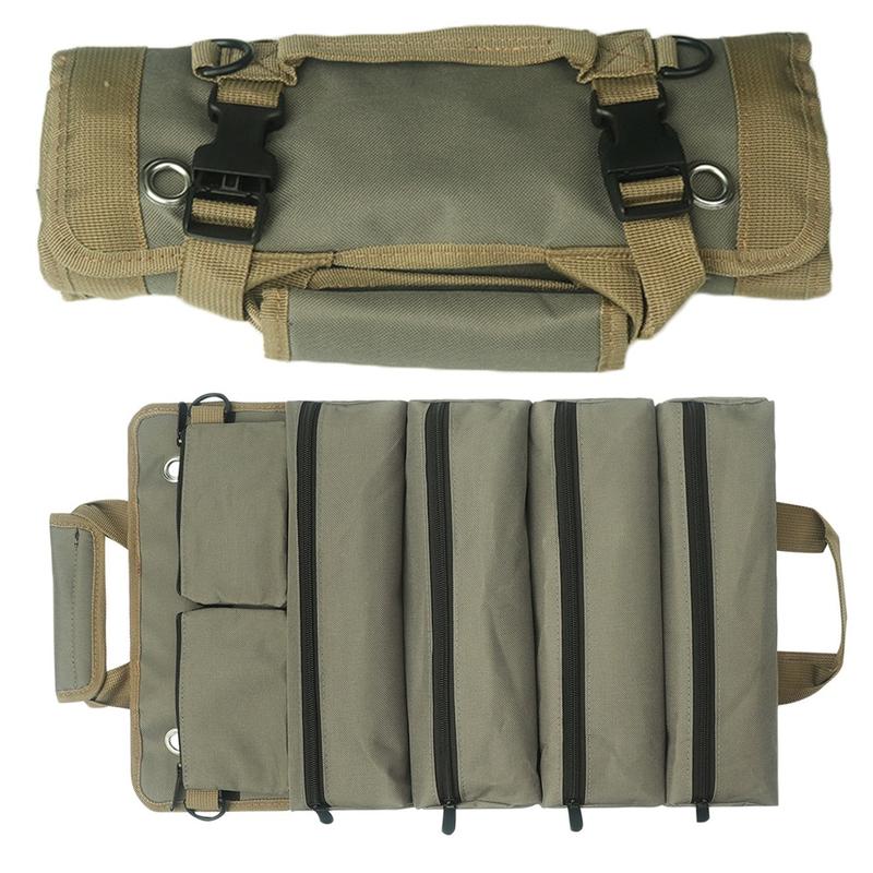 Storage Tool Bag Roll Up with 4 Large PocketsOrganizer Waterproof Oxford Cloth 8