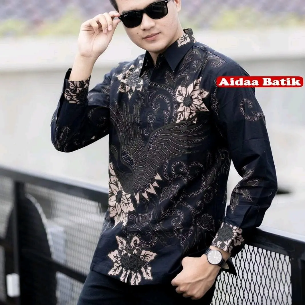 KEMEJA BATIK MOTIF CEPLOK MANUK EKSKLUSI Kemeja Batik Pria Original Premium Solo Lengan Panjang Pendek Lapis Furing Halus Estetik Katun