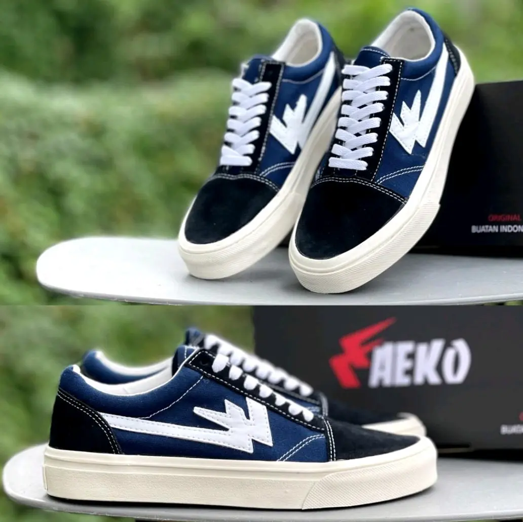 SEPATU SNEAKERS AEKOSHOES PREFIX MATE BLACK NAVY