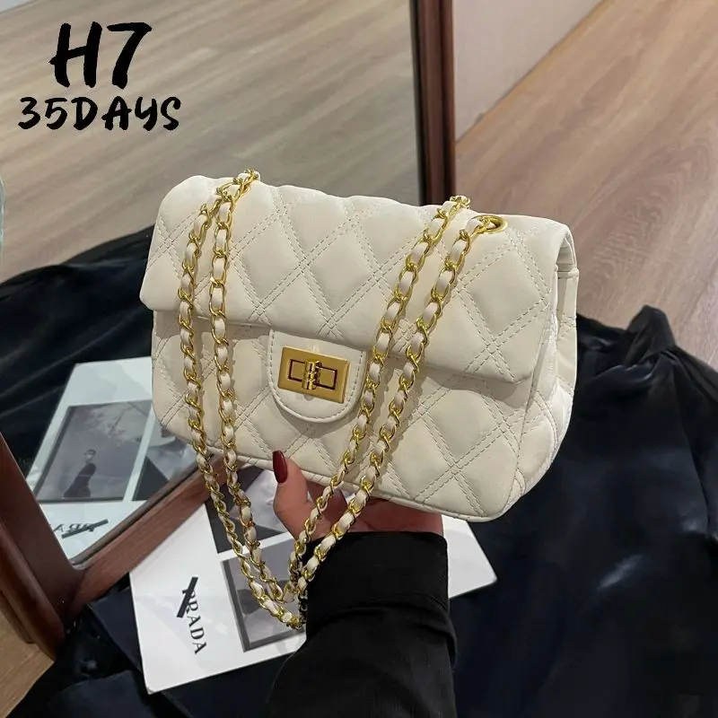 Túi Thiết Kế Độc Đáo Cao Cấp H7, Dành Cho Nữ, Túi Vuông Nhỏ Dây Xích Chuyền Chần Bông Mới, Thời Trang Đơn Giản, Túi Đeo Một Bên Vai Và Đeo Chéo, Thích Hợp Để Kiểm Tra Thương Hiệu, Ước Lượng Hơn 1, 716 Triệu lượt thích