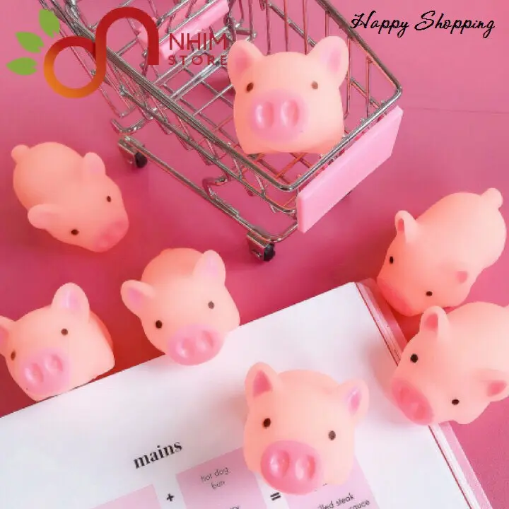Đồ chơi  LỢN MỀM bóp kêu chút chít kute giảm stress đồ chơi trang trí 1