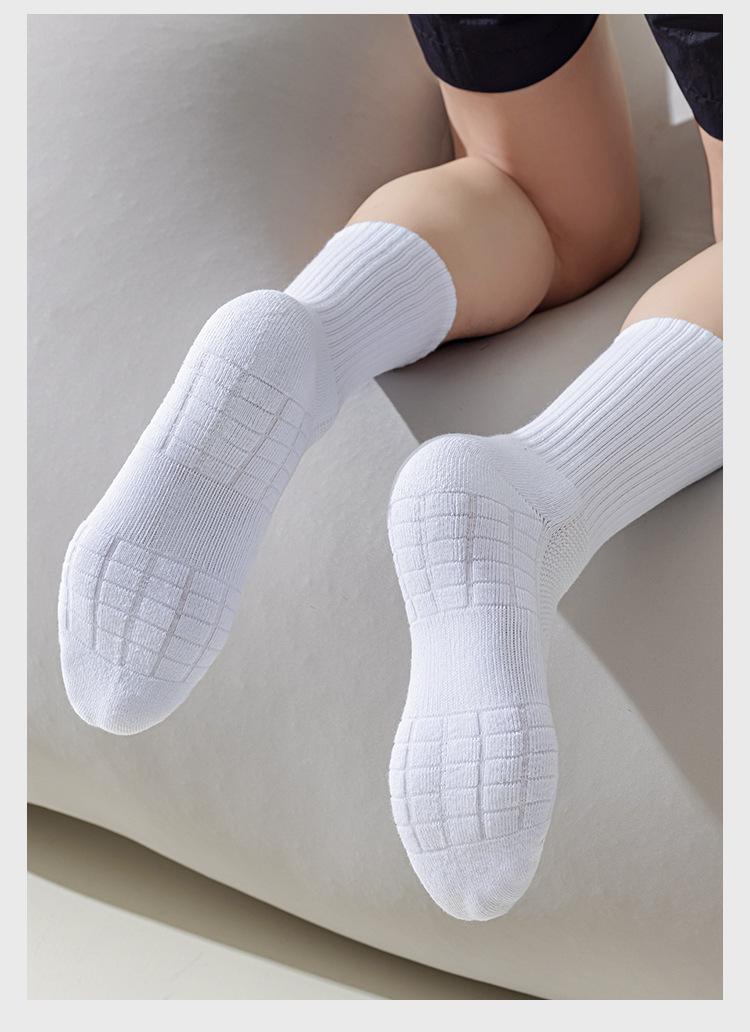 Product Introduction of White Socks Men's Summer Sports Socks Running Socks Thick Towel Bottom Pure Cotton Shock-absorbing Basketball Socks 11
