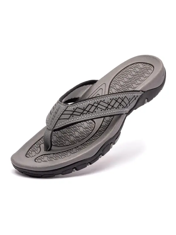 HOBIBEAR Men's sandals, breathable shoes, summer thick soled casual flip flops, beach sandals 3