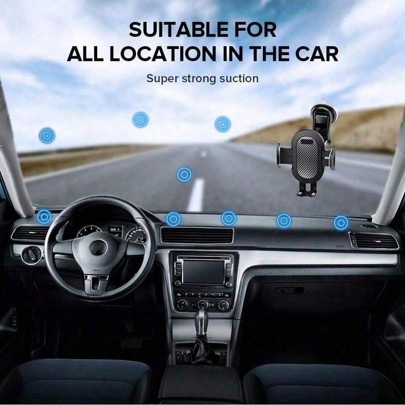360° Rotatable Car Phone Holder, Car Dashboard Suction Cup Phone Mount, Washable Car Phone Holder for iPhone & Android, Phone Fixed Holder for Car 7