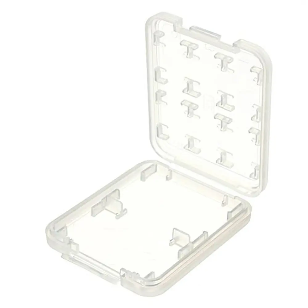 Compact Memory card storage case Dustproof Portable Lightweight Micro SD card holder Transparent MSPD card protector for Photography accessories