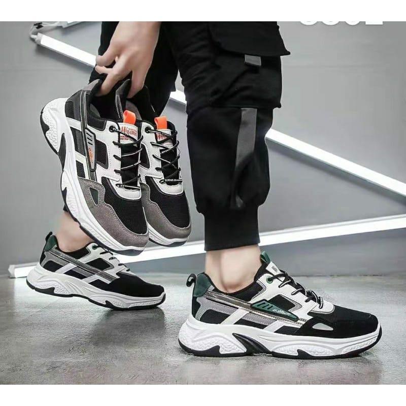 PBT SEPATU SNEAKER PRIA IMPORT - KASUAL MEN‘S SPORT  FASHION 2023 "GZ12" (FREE BOX POLOS) Hitam Shoes Casual Running 5