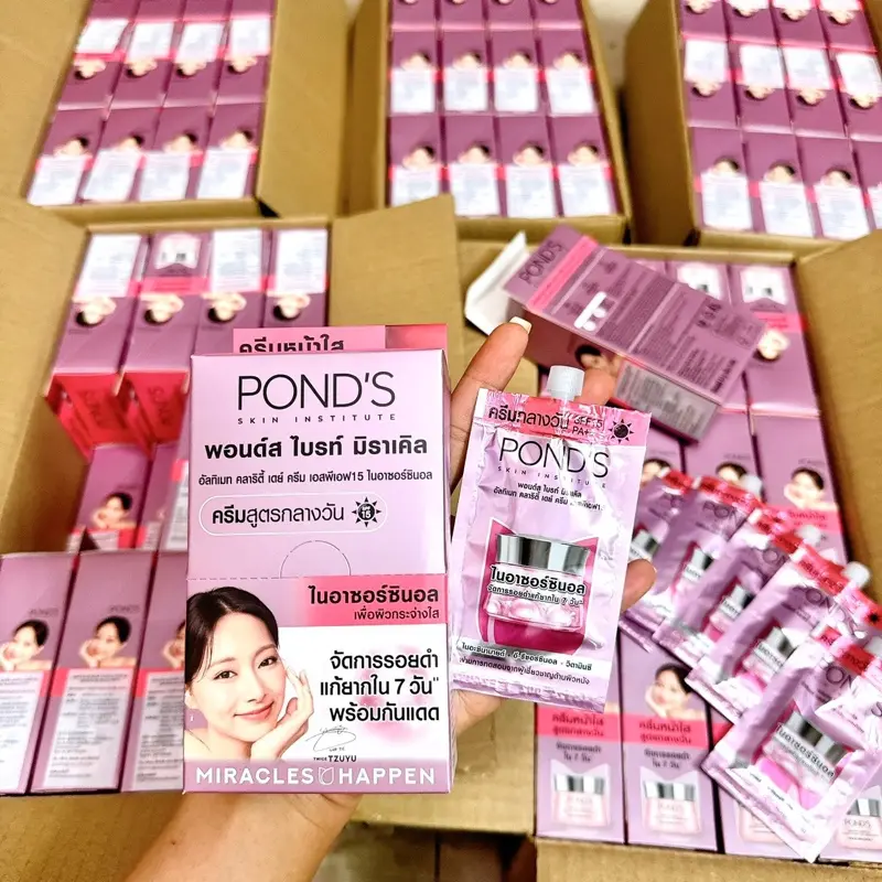 Hộp 6 gói Kem dưỡng Trắng Da Pond Thái Lan ban ngày 7g Pond's Dưỡng Ẩm Da