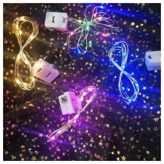Đèn led đom đóm fairylight kèm sẵn pin lr44 trang trí lễ hội trung thu , làm đồ handmade đèn  chùm  quả  trứng