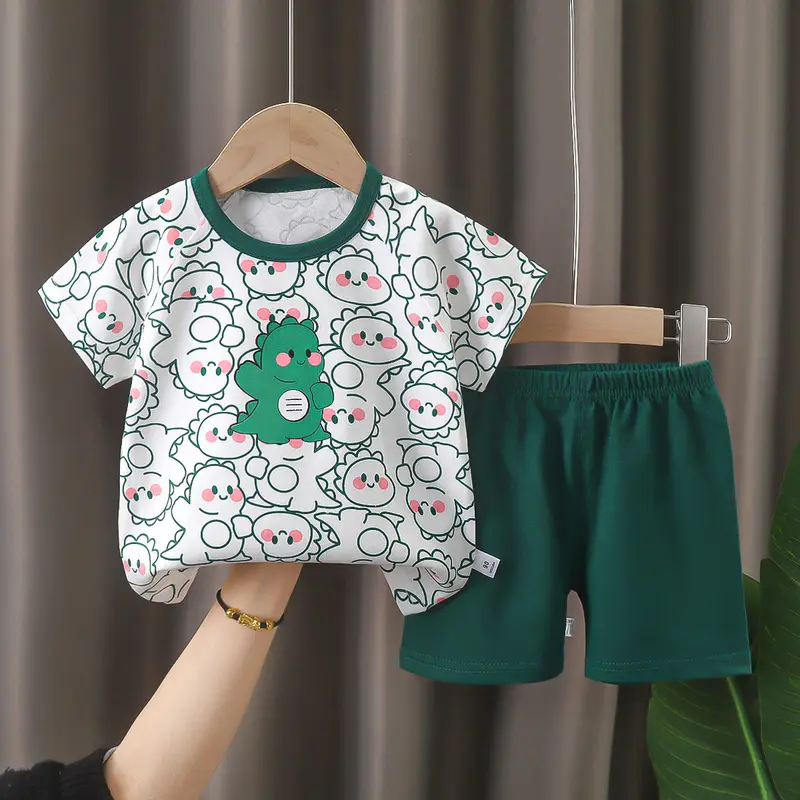 Bộ cộc tay cotton cho bé trai siêu mát, bộ hè bé trai QC "Dautaykids_HN" 8