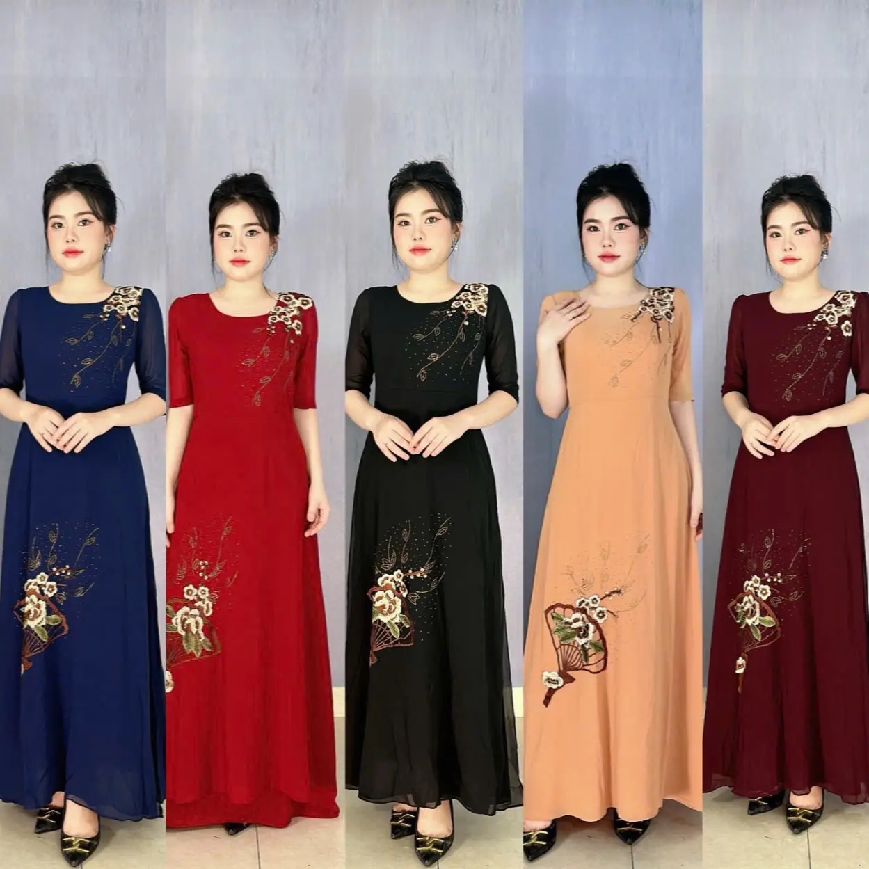 Áo dài thiết kế .dh2027 cho phụ nữ - Thương hiệu uy tín - Women