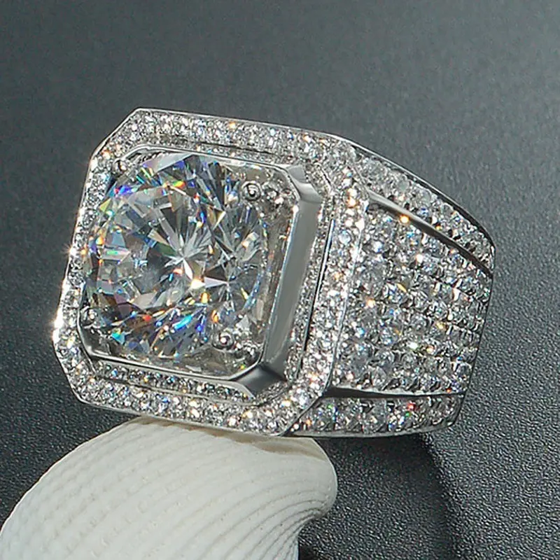2024 Fashion New Domineering Men's Ring 925 Sterling Silver Luxury Men Ring for Wedding Engagement Fashion Jewelry