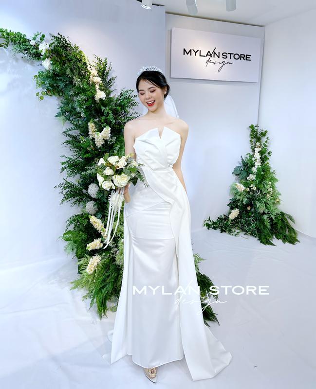 Đầm thiết kế chất tafta nhập 2681556 3