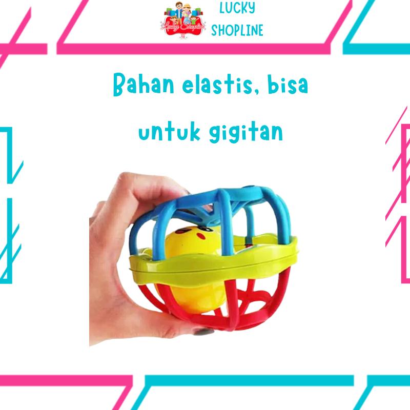 [BIG SALE] MAINAN KERINCINGAN Bentuk BOLA bahan karet lembut rattle Bayi Toys 1