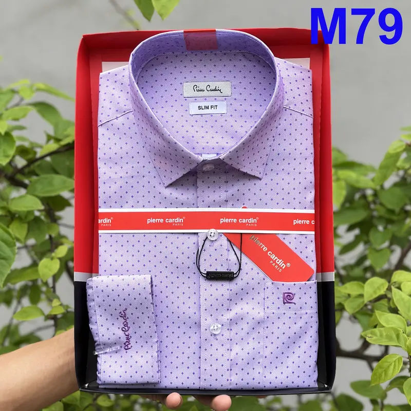 Áo Sơ Mi Pierre Cardin, Áo Sơ Mi Công Sở Dài Tay Trắng Trơn Sang Trọng Tinh Tế, Cúc Khắc Chữ Mẫu Mới 2025 2
