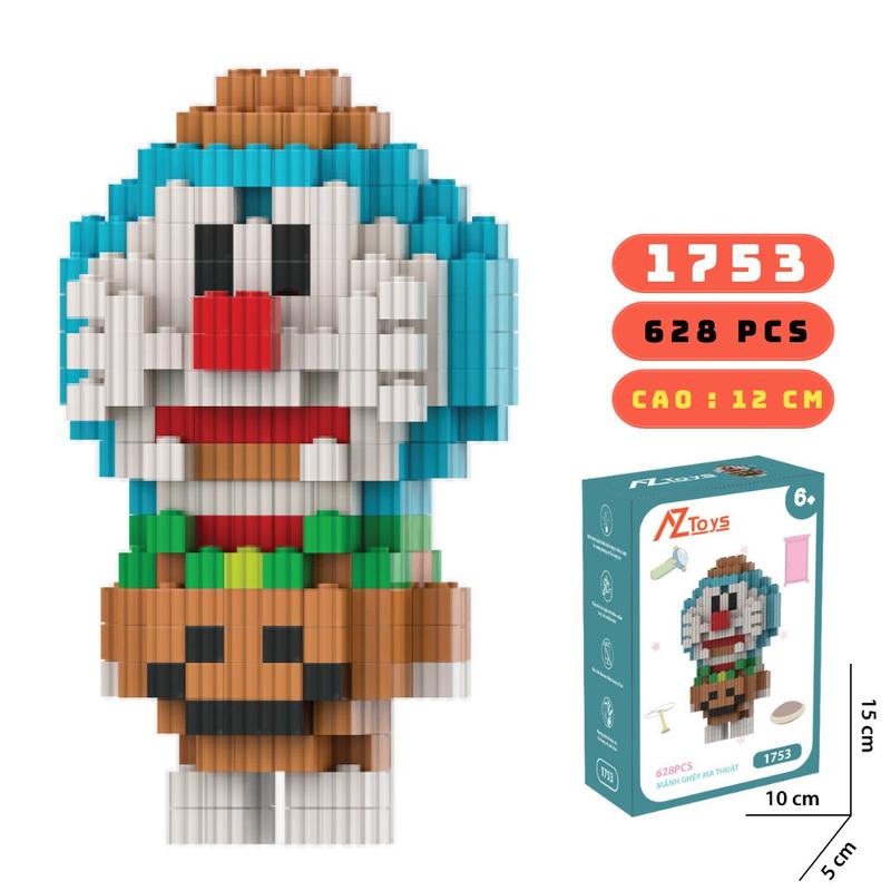 Product Introduction of Đồ Chơi Lắp Ghép Doraemon Mini Nhiều Màu, Chất Liệu Nhựa ABS 14