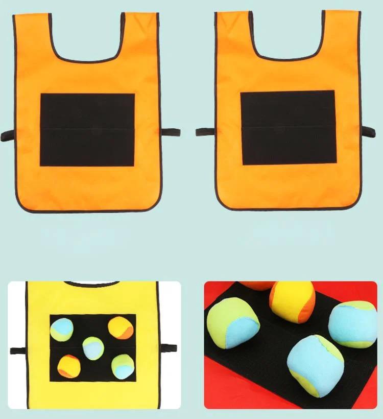 Product Introduction of Outdoor Sport Game Props Vest Sticky Jersey Vest Game Vest Waistcoat With Sticky Ball Throwing Toys For Children Kids Sports Toy Gift 13