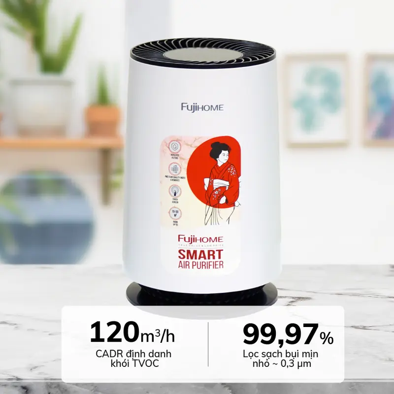 MÁY LỌC KHÔNG KHÍ HEPA FUJIHOME AP12 - Bảo vệ sức khỏe gia đình, lọc hạt bụi mịn - BH 12 Tháng, Làm Sạch 2