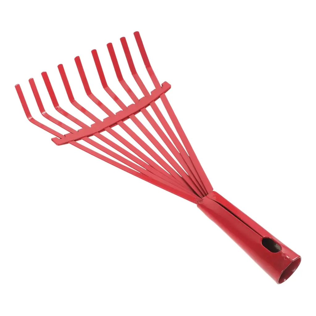 【Ready Stock】 Heavy Duty Garden Rake Grass Rake Durable Carbon Steel Nine Tooth Rake for Gardeners and Landscapers Reliable Tool