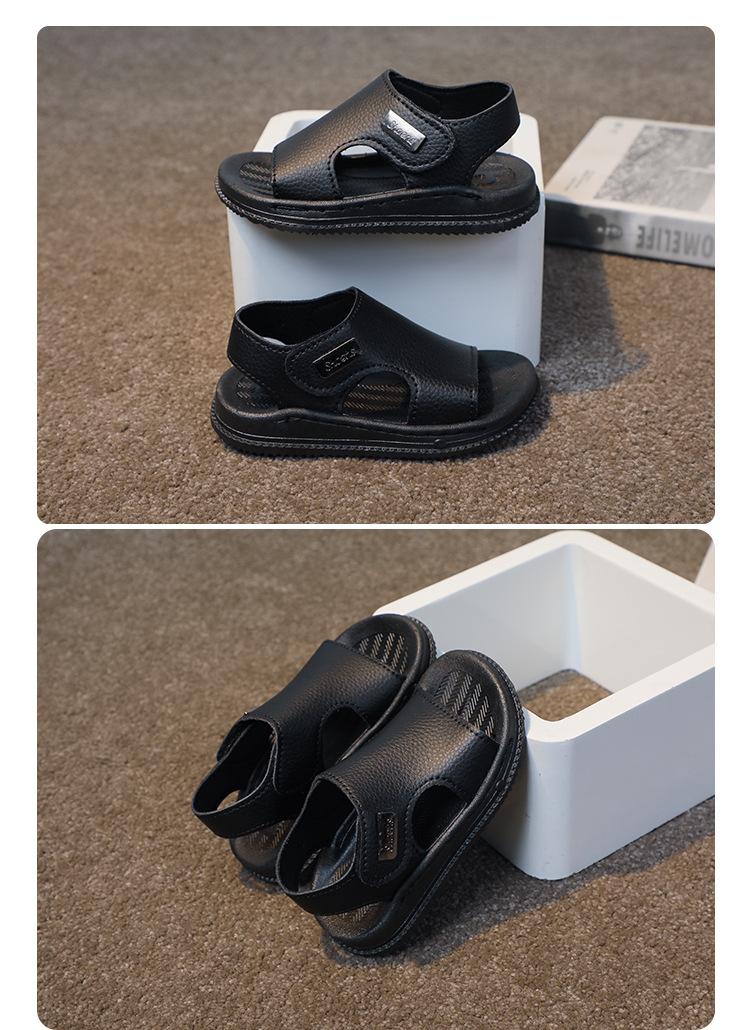 Product Introduction of Children's Sandals Boys 2023 New Summer Boys Children Soft Bottom Baby Non-Slip Open Toe Beach Shoes Online 7