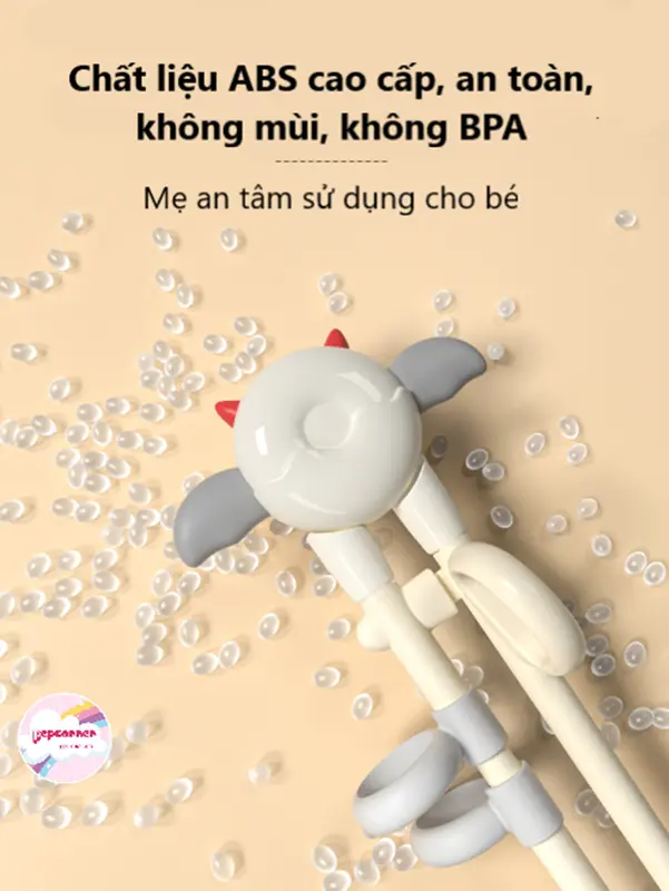 Đũa tập ăn cho bé cao cấp xỏ ngón chất liệu ABS an toàn 1