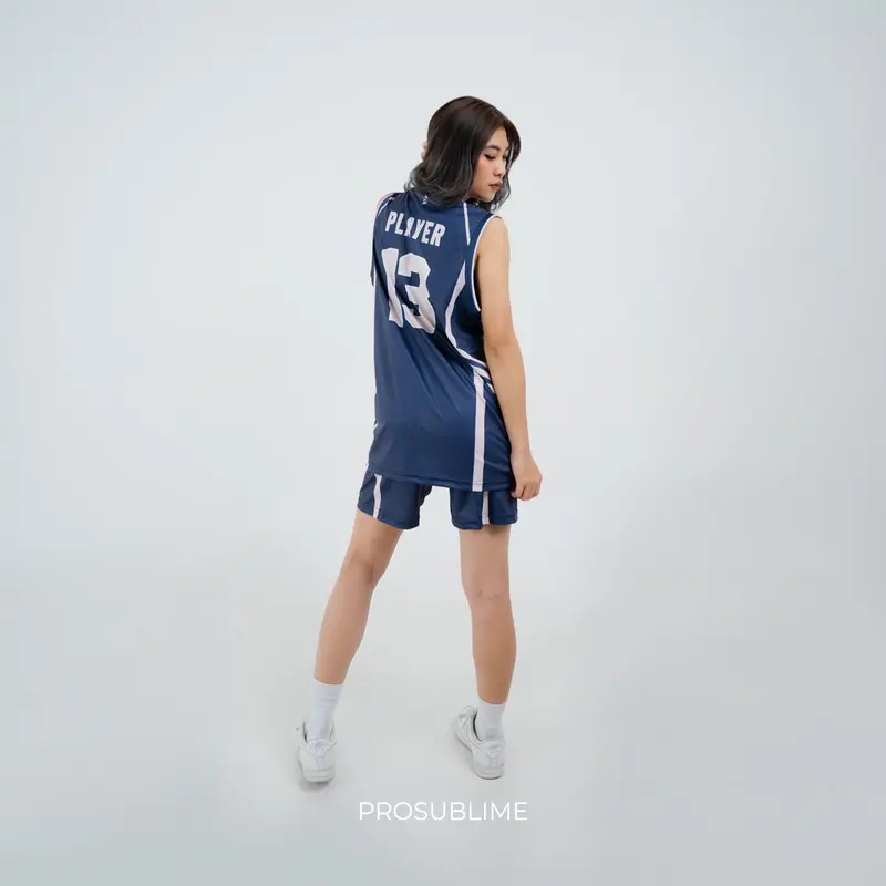 Jersey Basket BASIC RETRO GREY BASKET Jersey PROSUBS   - Jersey Basket Basket Big Size Jumbo - Jersey basket Free Custom Nama & No Punggung Olahraga 1