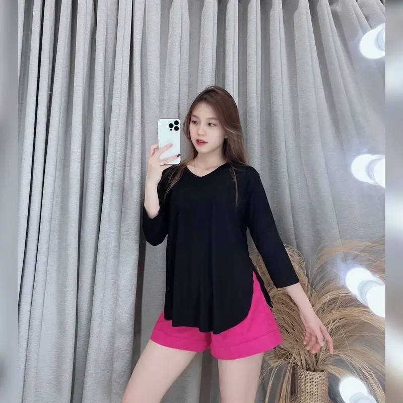 Ladies Collection | Kaos Oversize Lengan 7/8 | Kaos Jumbo Lengan 7/8 | Kaos Wanita Oversize
